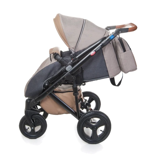 Универсальная коляска 2-в-1 Broco Capri textile cappuccino: Ширина шасси 59.5 см