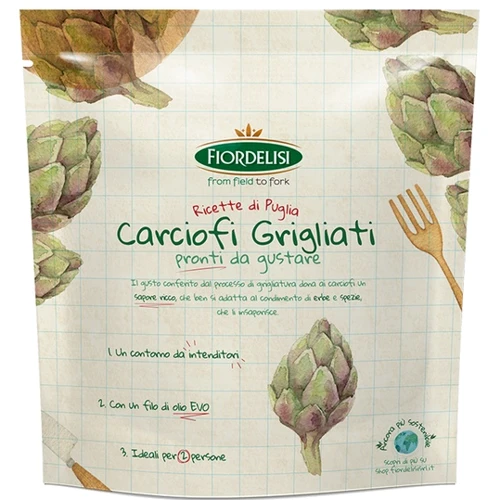 Артишоки Fiordelisi на гриле в масле 100 г (8019176101130)
