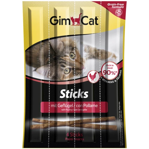 Лакомство для кошек GimCat мясные палочки с мясом птицы 4 шт. (4002064400167)