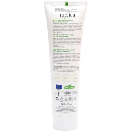 Melica Organic Зубная паста c экстрактом можжевельника 100 ml: Возраст От 18 лет