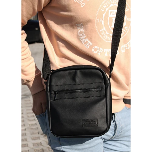 Мужская сумка через плечо Sambag Makros черная (70278001m): Страна производитель Украина