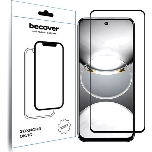 BeCover Tempered Glass Black for Tecno Spark 30 (KL6) (712500)