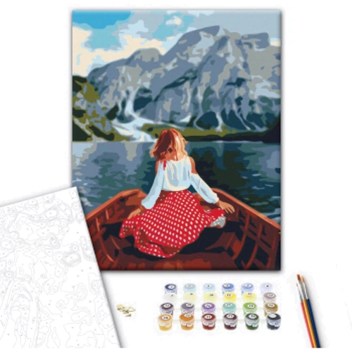 Картина за номерами Brushme Мандрівниця на озері 40х50 см (BS51327): Виробник Brushme