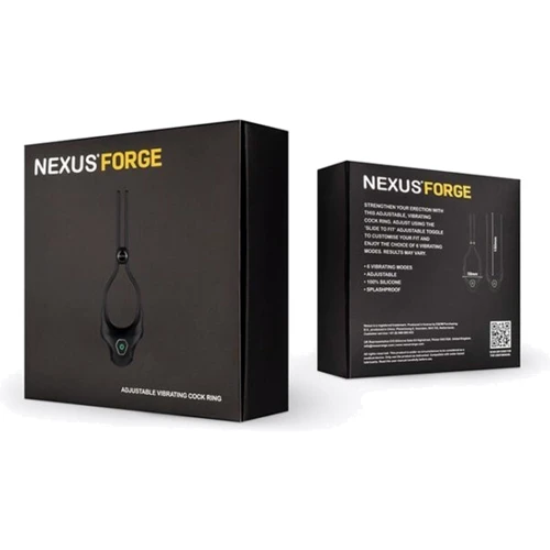 Эрекционное кольцо Nexus FORGE Vibrating Adjustable Lasso Black