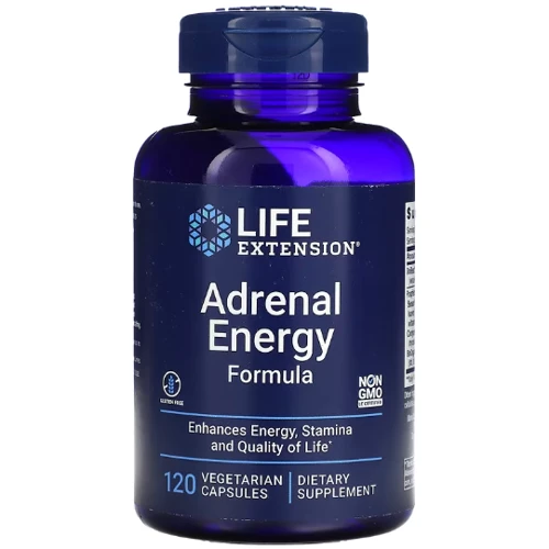Life Extension Adrenal Energy Formula Комплекс адаптогенов 120 веганских капсул