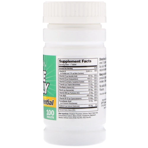 21st Century One Daily, Essential, Multivitamin Multimineral, 100 Tablets: Тип Мультивитамины