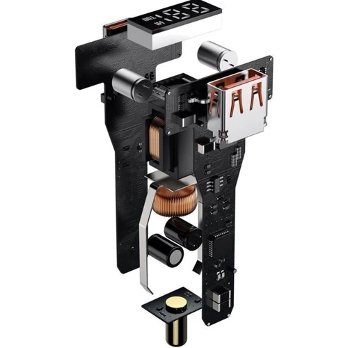 Зарядное устройство Baseus Car Charger USB+USB-C Superme 100W Black (TZCCZX-01): Количество USB-портов 2