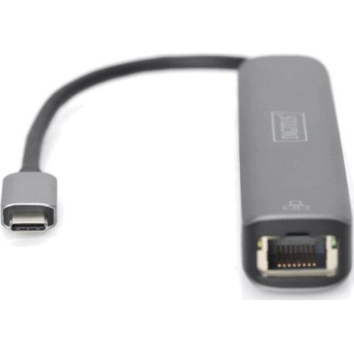 Адаптер Digitus Adapter USB-C to HDMI+3xUSB+RJ54 Grey (DA-70892): Інтерфейс підключення USB-C