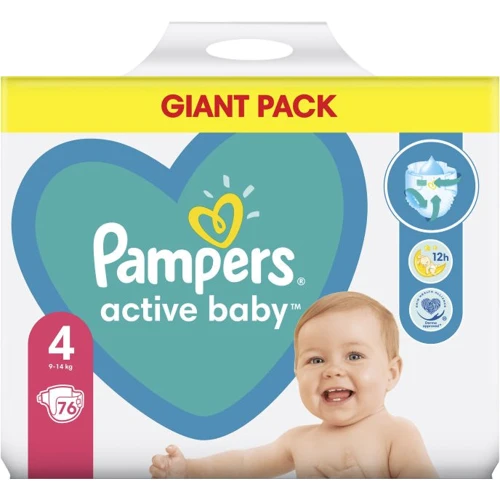 Подгузники Pampers Active Baby Maxi Размер 4 (9-14 кг) 76 шт (8001090949615) фото 10