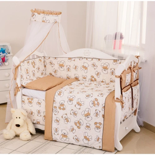 Постельный комплект Twins Dolce Мишки 4061-D-004 brown 8 эл. коричневый: Тип постельный комплект