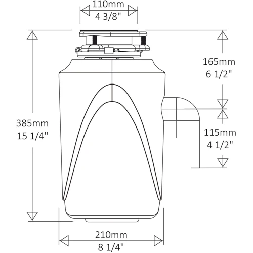 Подрібнювач відходів Lefton 1 HP Continuous Feed Garbage Disposal with Power Cord. фото 7