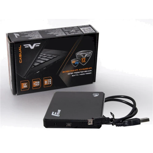 Аксессуар для накопителя Frime SATA HDD/SSD USB 3.0 Black (FHE10.25U30) фото 2