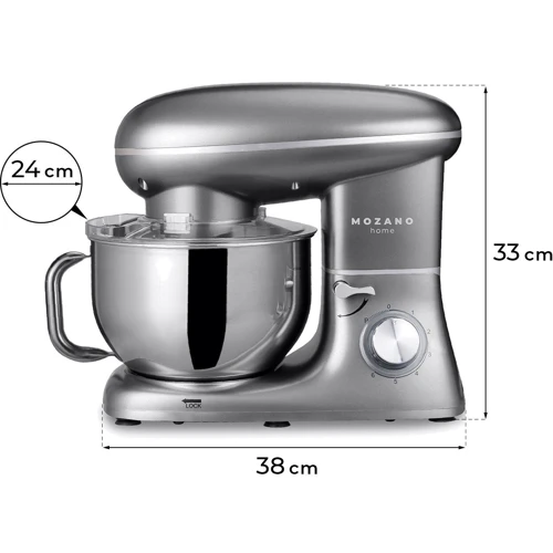 Міксер Mozano Rob 01 1400W Grey: Тип стаціонарний