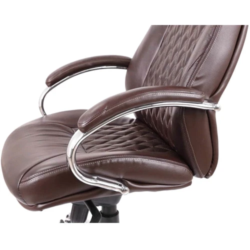 Крісло АКЛАС Луїзіана MB (GB-242CC) шкіра LC-K Коричневе (00086891): Оснащення Подлокотники, С крестовиной, С колесиками, Механизм качания