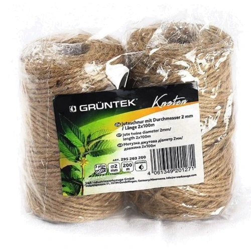 Шпагат Gruntek Jute twine 2мм x 100м (2 рулона): Тип Шпагат