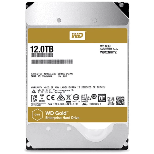 Внутрішній жорсткий диск WD Gold Enterprise Class SATA 12TB (WD121KRYZ)