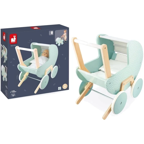 Коляска Janod для куклы мятная (J05900)