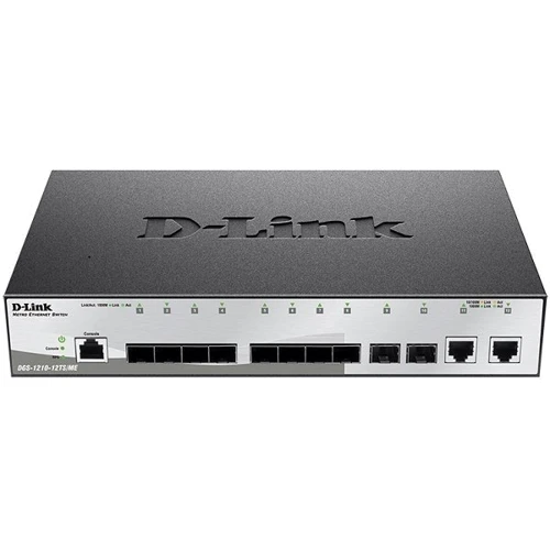 Сетевой коммутатор D-Link DGS-1210-12TS/ME: Порты только Gigabit Ethernet (10/100/1000)