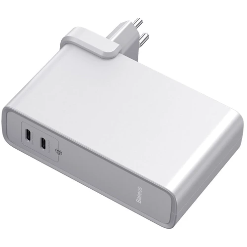 Зарядное устройство Baseus Wall Charger Power Station GaN 2xUSB-C 45W + Power Bank 1000mAh White (PPNLD-F02): Тип сетевое