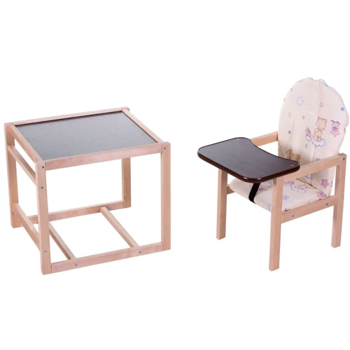 Стульчик-трансформер Babyroom Карапуз-100 eko МДФ столешница бежевый (мишка, пчелка, звезда) (620288): Тип трансформер