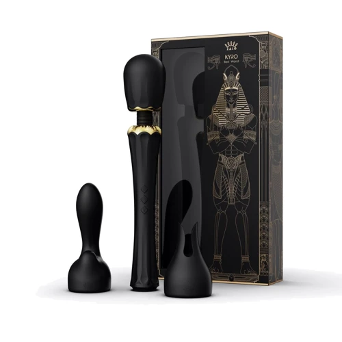 Вибромассажер с насадками Zalo - Kyro Wand Obsidian Black