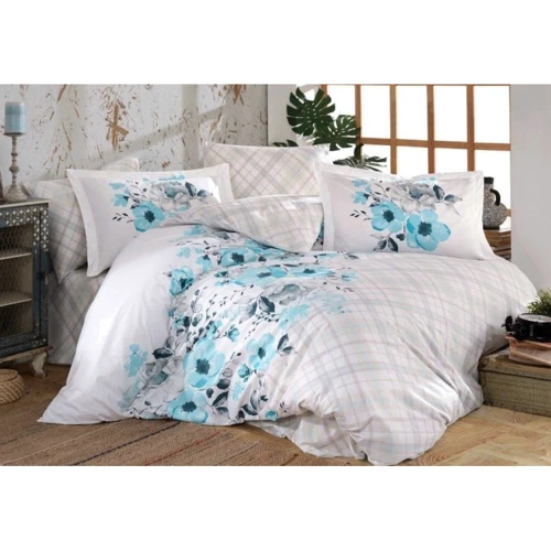 Комплект постільної білизни Hobby Poplin Belinda євро блакитний (54131_2,0)