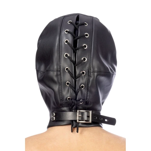 Шлем БДСМ с кляпом Fetish Tentation BDSM hood in leatherette with removable gag