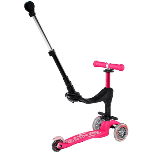 Самокат MICRO Mini 3in1 Deluxe Plus – Розовый (до 50 kg, до 20 kg с сидением, 3-х кол.) MMD079: Конструкция рамы цельная
