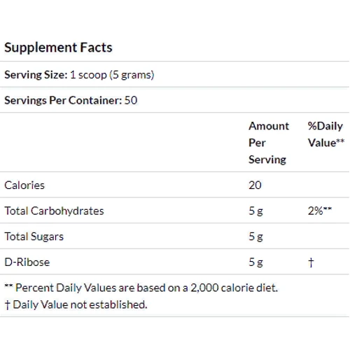 Doctor's Best, Pure D-Ribose Powder with Bioenergy Ribose, 8.8 oz (250 g) (DRB-00173)