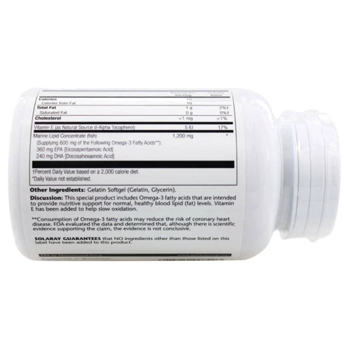 Solaray Super purEPA, 1200 mg, 90 Softgels (SOR-00820): Форма выпуска Капсулы
