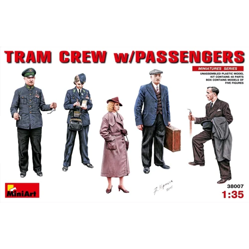 Збірна модель MiniArt Водій трамваю, кондуктор і пасажири (MA38007)