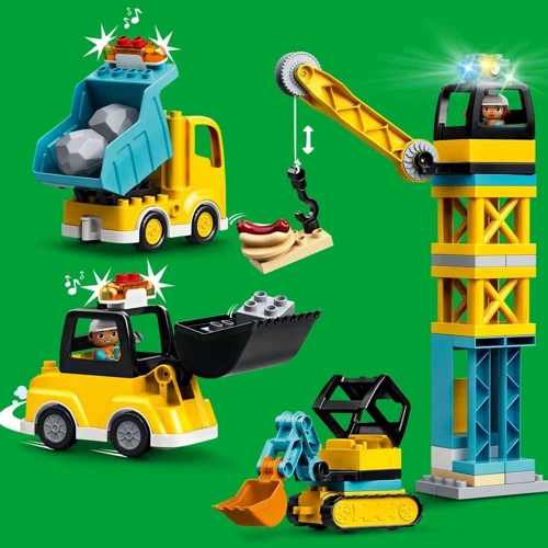 Конструктор LEGO DUPLO Подъемный кран и строительство (10933): Количество деталей, шт. 123