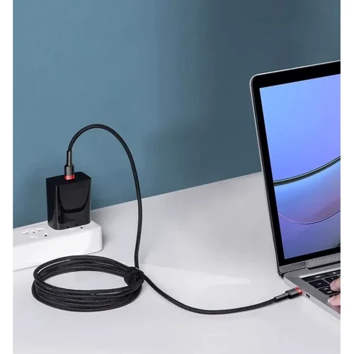 Кабель Baseus Cable USB-C to USB-C Cafule PD2.0 100W 1m Gray/Black (CATKLF-DLG1) фото 12