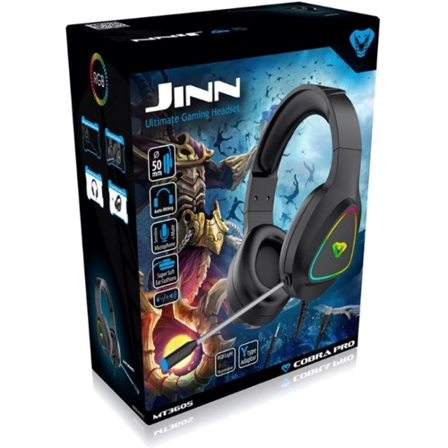 Наушники Media-Tech Cobra Pro Jinn RGB Black: Тип конструкции полноразмерные