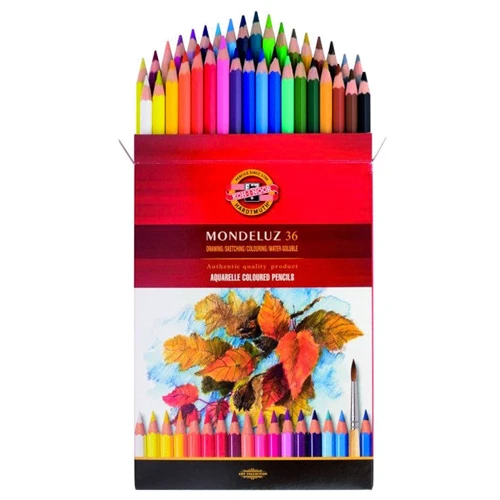 Карандаши цветные акварель KOH-I-NOOR Mondeluz, 36 цветные (3719036001KZ)