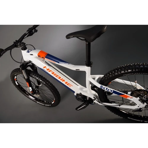 Электровелосипед Haibike SDURO HardSeven 5.0 i500Wh 10 s. Deore 27.5", рама L, бело-оранжево-синий, 2020: Цвет белый