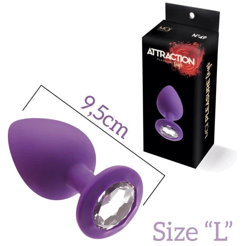 Анальная пробка с кристаллом MAI Attraction Toys №49 Purple L