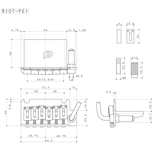Тремоло GOTOH 510T-FE1 (C): Производитель GOTOH