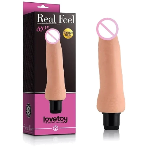 Вибратор LoveToy Real Feel Cyberskin Vibrator 2 Flesh 8 (телесный)