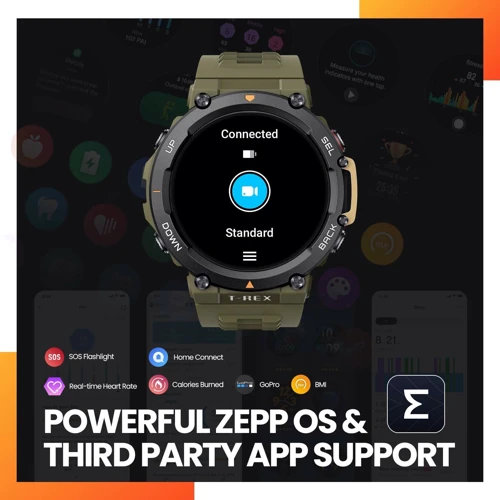 Смарт-часы Amazfit T-Rex 2 Special Edition Ocean Blue: Особенности Противоударные, Большой экран, С большой автономностью, Водонепроницаемые, Компас