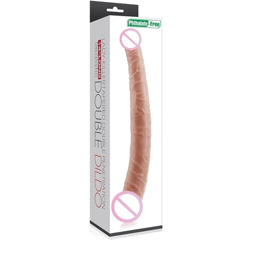 Двухсторонний фаллоимитатор LoveToy King-Sized Realistic Ladykiller Tapered Double 14"