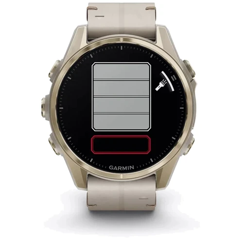 Смарт-часы Garmin Fenix 8 AMOLED 43mm Sapphire Soft Gold with Limestone Leather Band (010-02903-40): Фитнес-функции Секундомер, Подсчет калорий, Шагомер, Пульсоксиметр, Пульсометр, GPS-модуль, Альтиметр