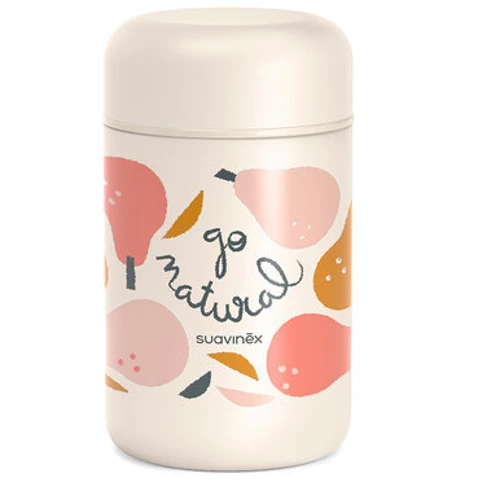 Термос для еды Suavinex "Go natural" бежевый розовая груша (401503): Тип Термос