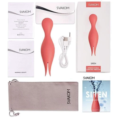 Svakom Siren - интенсивный двойной вибратор для клитора, 18,5х4,5 см