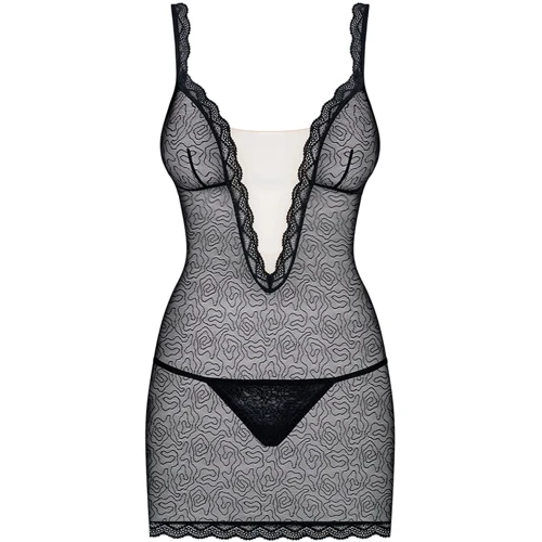 Облегающая эротическая сорочка Obsessive 811-CHE-1, L/XL