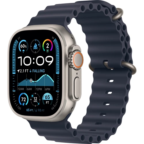 

Apple Watch Ultra 2 Gps + Cellular 49mm Natural Titanium Case with Navy Ocean Band (MX4D3)