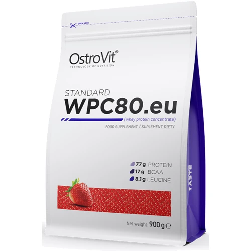 Протеин Ostrovit WPC80.eu 900 g / 30 servings / strawberry cream