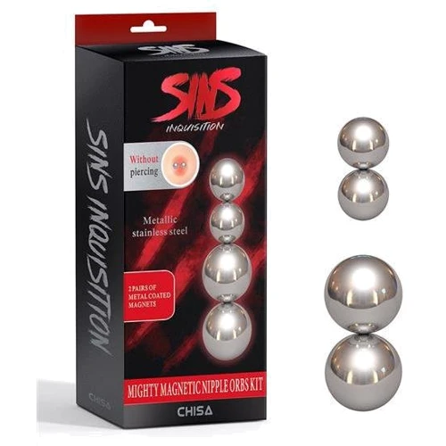 Зажимы для сосков CHISA Sins Inquisition Mighty Magnetic Nipple Orbs Kit