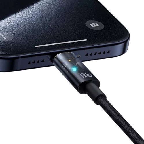 Кабель Baseus Cable USB-C to USB-C Explorer Series Auto Power-Off 100W 2m Black (P10319704111-00) фото 6