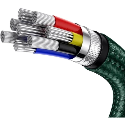 Кабель Baseus Cable USB-C to USB-C Cafule Metal 100W 1m Green (CATJK-C06) фото 7